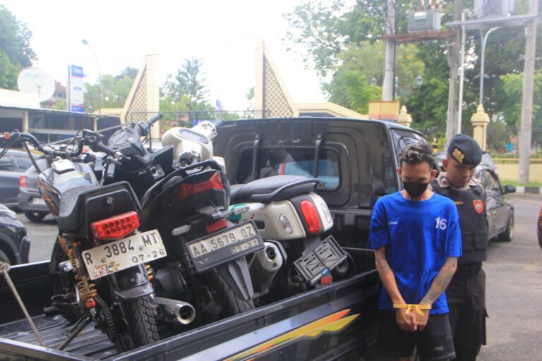 Tiga motor curian disita dari pelaku